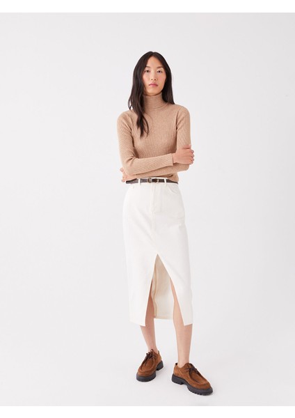 Yeni Sezon Balıkçı Yaka Düz Uzun Kollu Kadın Triko Kazak modelleri