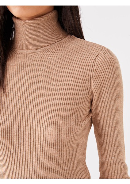 Yeni Sezon Balıkçı Yaka Düz Uzun Kollu Kadın Triko Kazak fırsatları