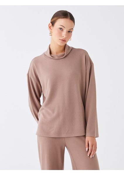 Yeni Sezon Balıkçı Yaka Düz Uzun Kollu Kadın Kazak