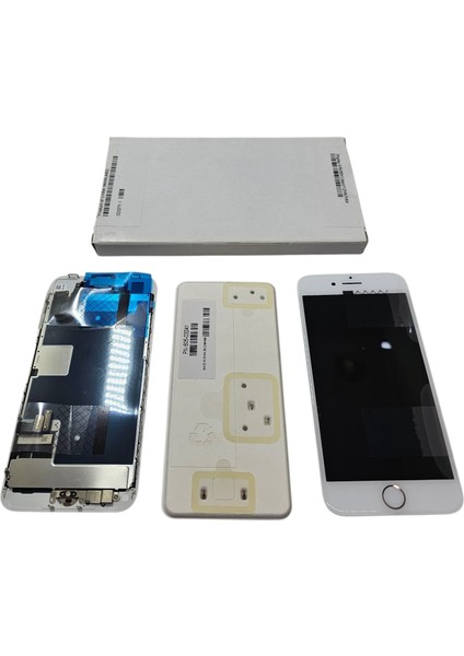 iPhone 8 LCD Ekran % 100 Apple Servis Ürünü Beyaz Ön Kamera Home Tuş Dahil