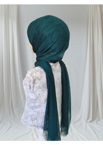 Zümrüt Yeşili Sevda Model Hazır Türban Hazır Şal Abiye Şal fiyatları