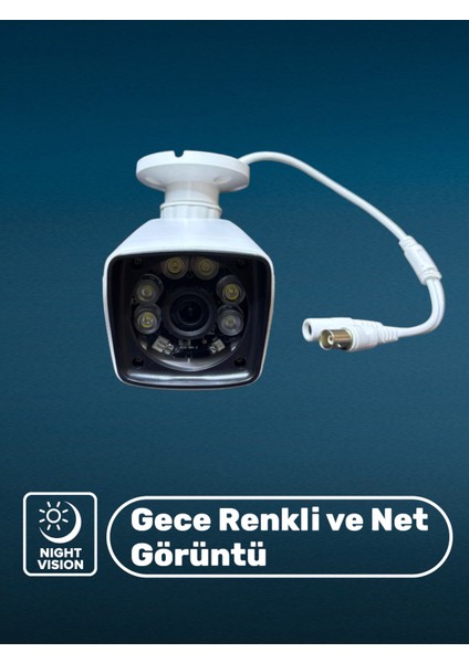 Ahd Gece Renkli Çekim Özellikli Dış Güvenlik Kamerası,Hava Şartlarına Dayanıklı