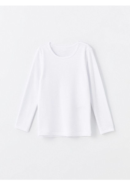 Yeni Sezon Bisiklet Yaka Uzun Kollu Kız Çocuk Fanila