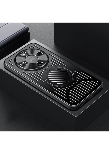 Honor X9D/X70 Kılıfı, Manyetik Metal Isı Dağıtıcı Koruyucu Kılıf-Siyah (Yurt Dışından)
