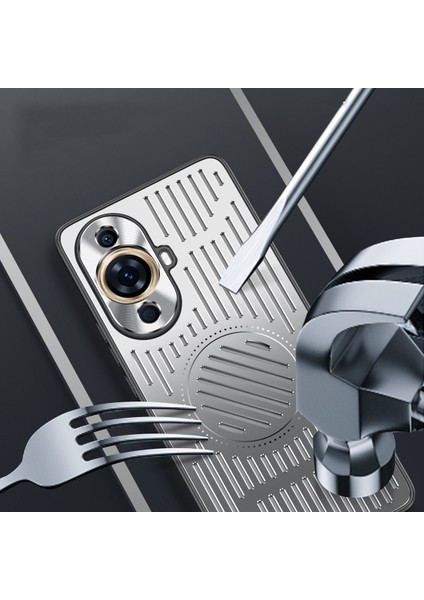 Huawei Nova 11 Kılıfı, Manyetik Metal Isı Dağıtıcı Koruyucu Kılıf-Mavi (Yurt Dışından) modelleri