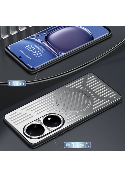 Huawei P50 Pro Kılıfı, Manyetik Metal Isı Dağıtıcı Koruyucu Kılıf-Siyah (Yurt Dışından) modelleri