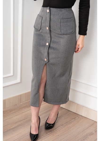 Velora Signature Wool Slit Skirt fiyatları