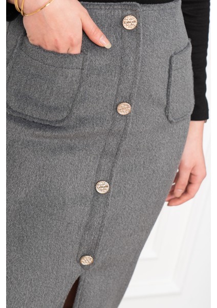 Velora Signature Wool Slit Skirt indirimleri