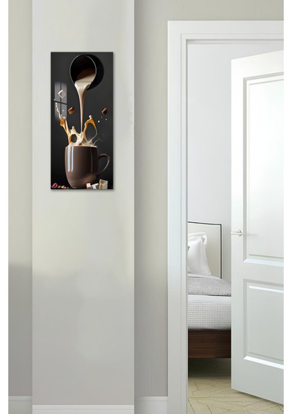 3D Görünümlü Temperli Cam Tablo – Sütlü Kahve Sıçrama Temalı Uv Baskı 30X60 cm - DCT134 fırsatları