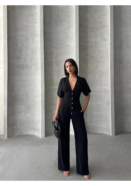 Nrtmsa Uzun Keten Tulum S255059 Siyah (Beden: L) modelleri