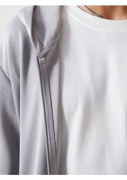 Yeni Sezon Kapüşonlu Uzun Kollu Erkek Fermuarlı Sweatshirt modelleri