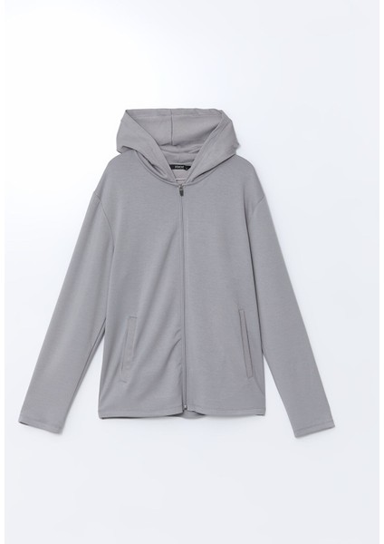 Yeni Sezon Kapüşonlu Uzun Kollu Erkek Fermuarlı Sweatshirt indirimleri