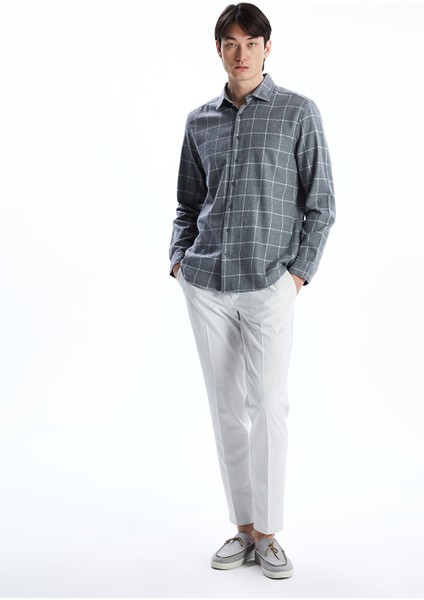 Yeni Sezon Regular Fit Uzun Kollu Ekose Erkek Gömlek fiyatları