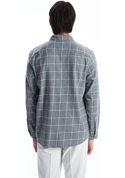 Yeni Sezon Regular Fit Uzun Kollu Ekose Erkek Gömlek fırsatları