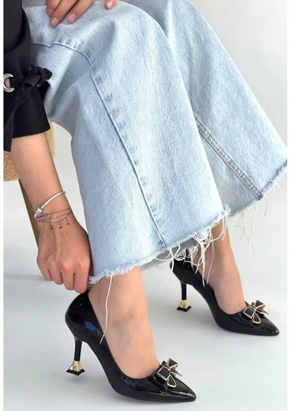 Lvsqvr Coby Siyah Rugan Topuklu Ayakkabı (Numara: 36)