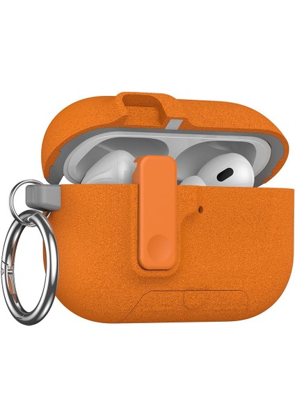 Apple Airpods Pro 3. Nesil ile Uyumlu Kılıf Standlı Kilitli Tpu Premium Matte Trip Case