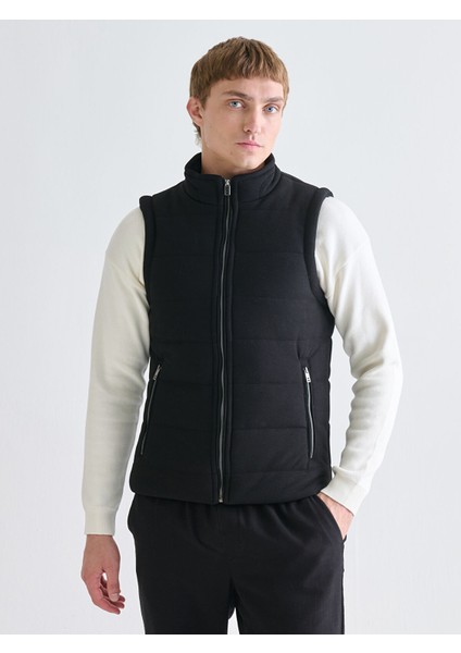 Yeni Sezon Slim Fit Dik Yaka Erkek Şişme Yelek