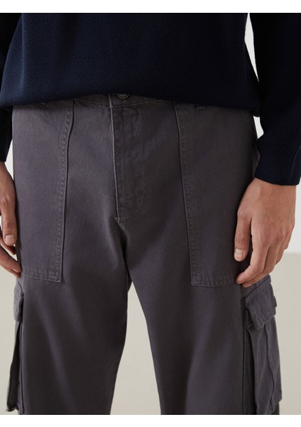 Yeni Sezon Rahat Kalıp Gabardin Erkek Kargo Pantolon modelleri