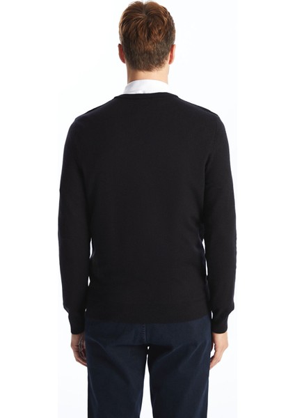 Yeni Sezon V Yaka Uzun Kollu Erkek Triko Kazak fırsatları