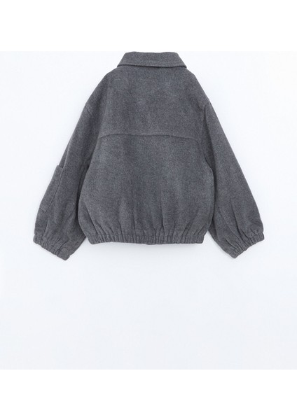 Yeni Sezon Gömlek Yaka Kız Çocuk Kaşe Mont modelleri