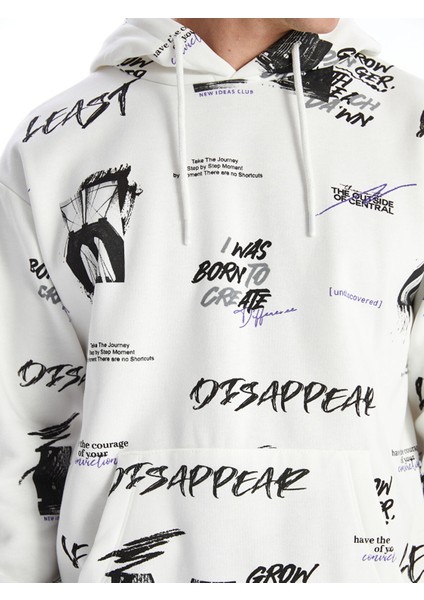 Yeni Sezon Uzun Kollu Baskılı Erkek Kalın Hoodie modelleri