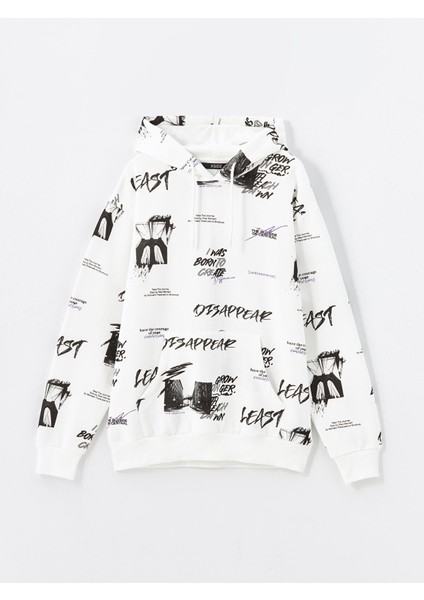 Yeni Sezon Uzun Kollu Baskılı Erkek Kalın Hoodie indirimleri