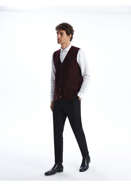 Yeni Sezon Standart Kalıp V Yaka Erkek Triko Yelek fiyatları