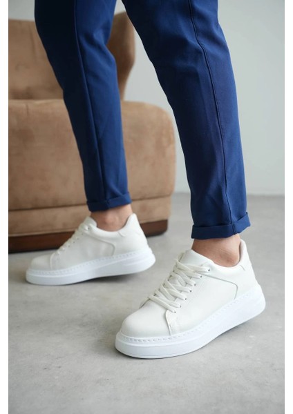 Lvsqvr Kb-B2 Kuback Beyaz Cilt Günlük Erkek Ayakkabı (Numara: 43)