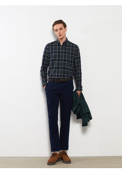 Yeni Sezon Dar Kalıp Saten Erkek Chino Pantolon