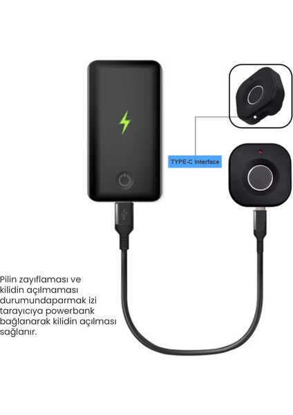 Parmak Izi ile Açılan Akıllı Mobilya Çekmece & Dolap Kilidi