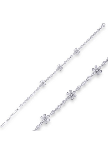 925 Ayar Gümüş Çiçek Bileklik T5946 (770770)