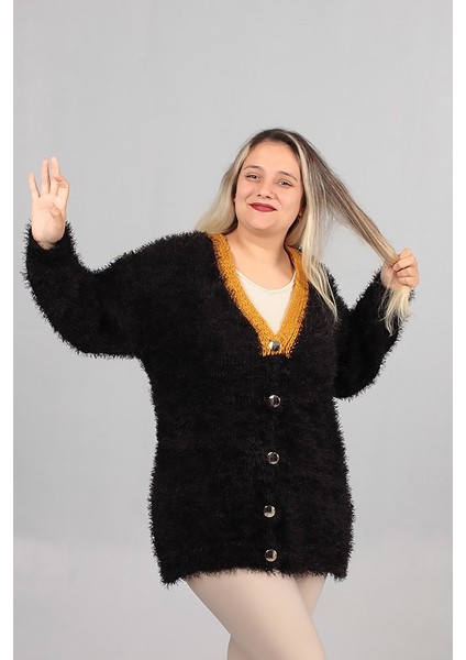 Sakallı Triko Oversize Hırka – Yumuşacık Doku, Rahat Oversize Kalıp, Şık Kış Stili indirimleri