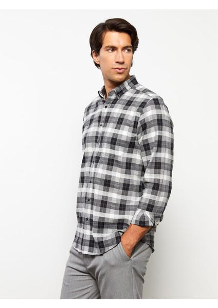 Yeni Sezon Regular Fit Uzun Kollu Ekose Erkek Gömlek
