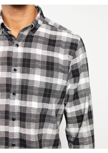 Yeni Sezon Regular Fit Uzun Kollu Ekose Erkek Gömlek fırsatları