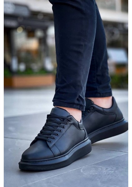 Nrtmsa KB-X500 Kuback Bağcıklı Kömür Günlük Erkek Ayakkabı Siyah (Numara: 42)