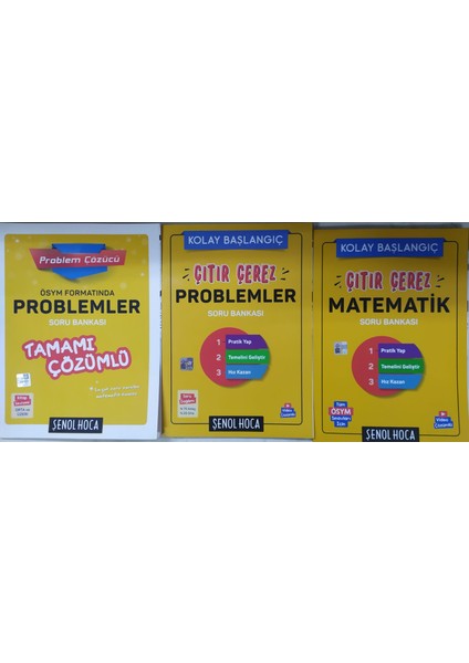Şenol Hoca Yayınları Çıtır Çerez Matematik+Problemler+Problemler Tamamı Çözümlü Soru Bankası