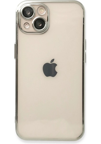 Iphone 14 Kılıf Razer Lensli Silikon - Gümüş