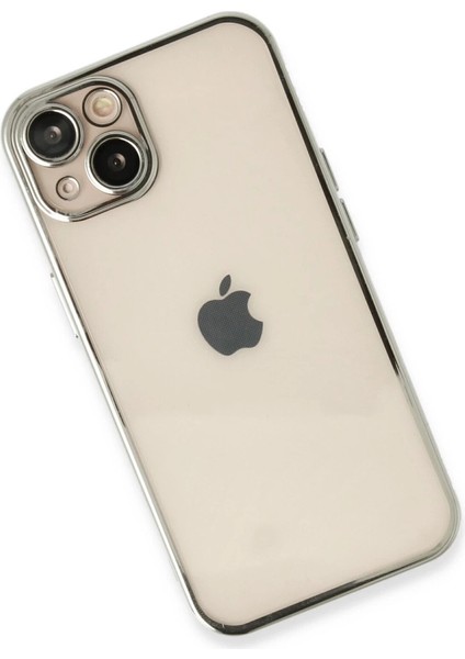 Iphone 14 Kılıf Razer Lensli Silikon - Gümüş modelleri
