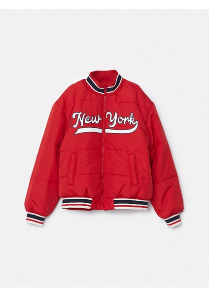 Yeni Sezon New York Baskılı Kız Çocuk Bomber Mont fiyatları
