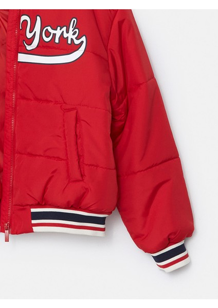 Yeni Sezon New York Baskılı Kız Çocuk Bomber Mont fırsatları