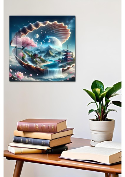 3D Görünümlü Temperli Cam Tablo – Zen Manzara ve Istiridye Şelale Temalı Uv Baskı 33X33 CM-CTK102 indirimleri