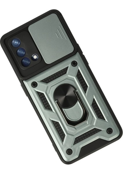 Oppo A74 4g Kılıf Pars Lens Yüzüklü Silikon - Yeşil fiyatları