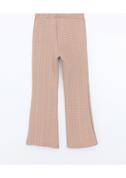 Yeni Sezon Beli Lastikli Kız Çocuk Dokulu Tayt modelleri