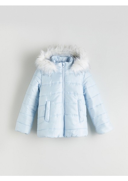 Yeni Sezon Kapüşonlu Kız Çocuk Şişme Mont