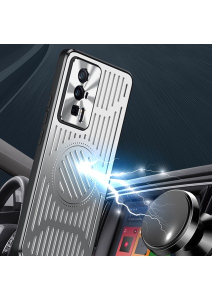 Xiaomi Redmi K60 Pro Kılıfı, Manyetik Metal Isı Dağıtıcı Koruyucu Kılıf-Mavi (Yurt Dışından) indirimleri