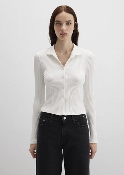 Kadın Ekru Polo Tişört M1613594-70057 modelleri