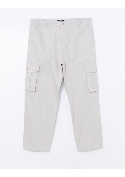 Yeni Sezon Standart Kalıp Gabardin Erkek Kargo Pantolon