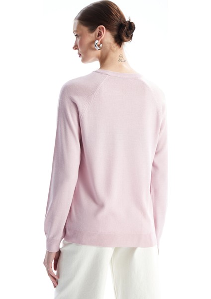 Yeni Sezon Bisiklet Yaka Düz Uzun Kollu Kadın Triko Kazak indirimleri