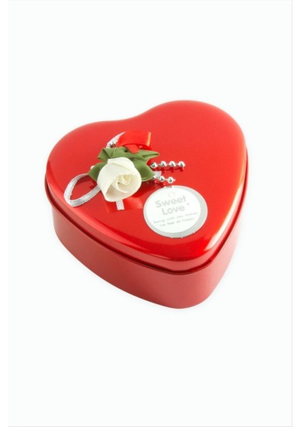 Kalp Boş Kırmızı Metal Kutu 9 cm fiyatları