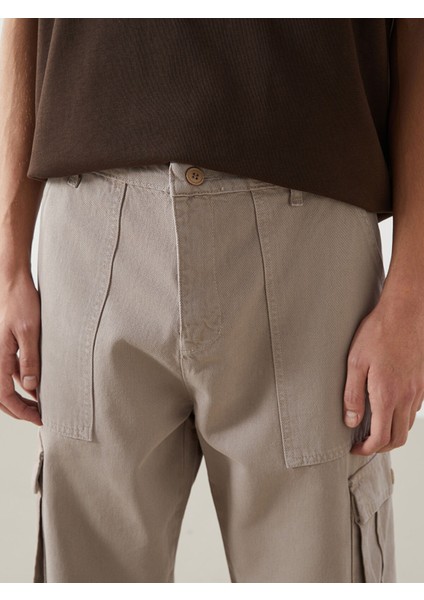 Yeni Sezon Rahat Kalıp Gabardin Erkek Kargo Pantolon modelleri